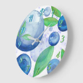 Blauwbes waterverf grote klok (Hoek)