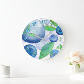 Blauwbes waterverf grote klok (Huis)