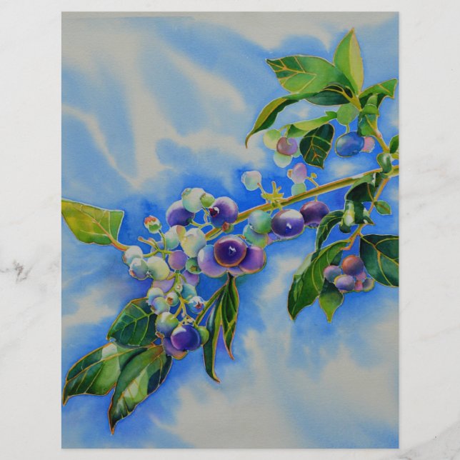 Blauwbes waterverf schilderen (Voorkant)