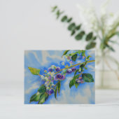 Blauwbes waterverf schilderen briefkaart (Staand voorkant)