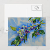 Blauwbes waterverf schilderen briefkaart (Voorkant / Achterkant)