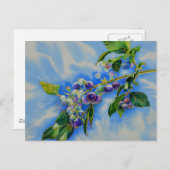 Blauwbes waterverf schilderen briefkaart (Voorkant / Achterkant)