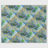 Blauwbes waterverf schilderen cadeaupapier (Vlak)