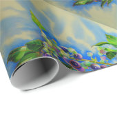 Blauwbes waterverf schilderen cadeaupapier (Rol Hoek)