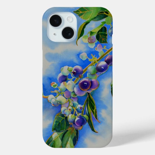 Blauwbes waterverf schilderen Case-Mate iPhone case (Achterkant)