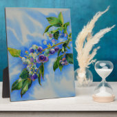 Blauwbes waterverf schilderen fotoplaat (Zijkant)