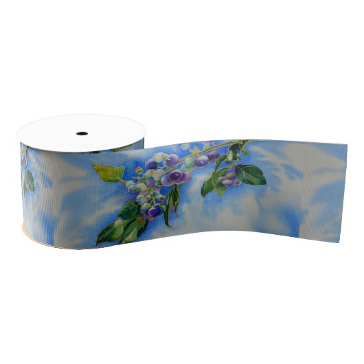 Blauwbes waterverf schilderen grosgrain lint (Spoel)