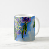 Blauwbes waterverf schilderen koffiemok (Voorkant rechts)