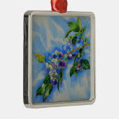 Blauwbes waterverf schilderen metalen ornament (Rechts)