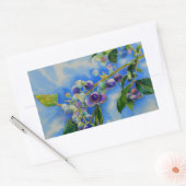 Blauwbes waterverf schilderen rechthoekige sticker (Envelop)