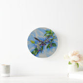 Blauwbes waterverf schilderen ronde klok (Huis)