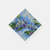 Blauwbes waterverf schilderen servetten (Hoek)