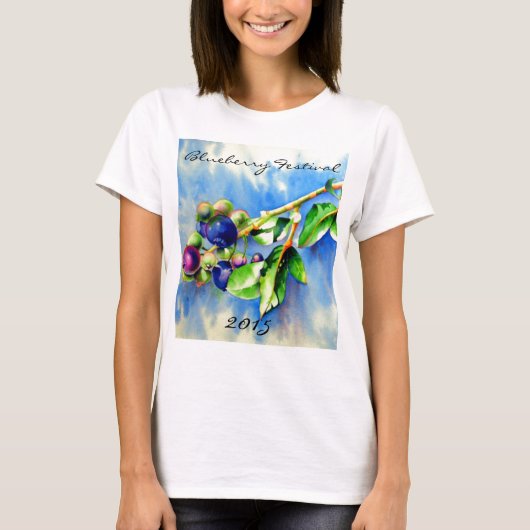 Blauwbes, waterverf schilderen t-shirt (Voorkant)