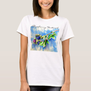 Blauwbes, waterverf schilderen t-shirt