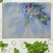 Blauwbes waterverf schilderen theedoek (Gevouwen)