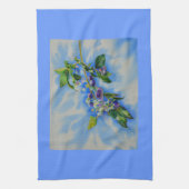 Blauwbes waterverf schilderen theedoek (Verticaal)