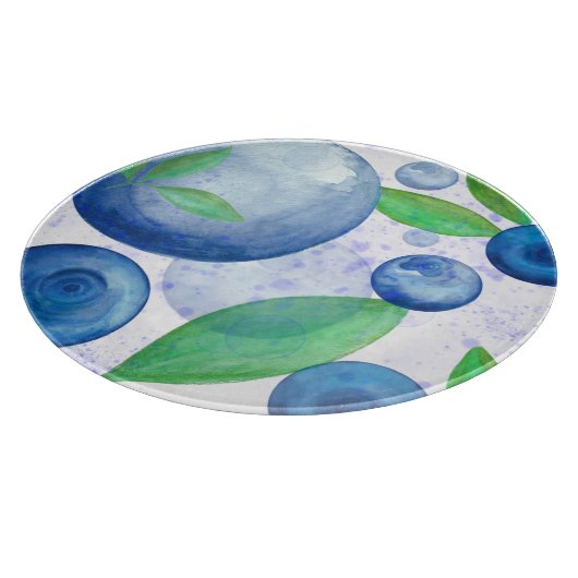 Blauwbes waterverf snijplank (Hoek)