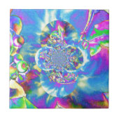 Blauwbes zonnepala tegeltje (Voorkant)