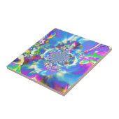 Blauwbes zonnepala tegeltje (Zijkant)