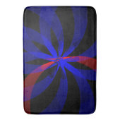 Blauwbeskleurig geometrisch accent badmat (Voorkant Verticaal)
