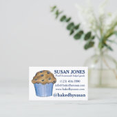 Blauwbesnevel in gebak van bakkerij visitekaartje (Staand voorkant)