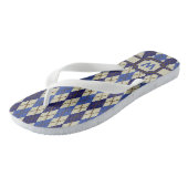 Blauwbesone Argyle Flip Flops (Schuin)