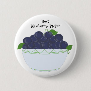 Blauwbessen - Best Blueberry Picker Ronde Button 5,7 Cm