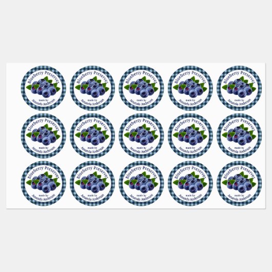 Blauwbessen Bewaarders Pset Circle Etiket Labels (Vel)