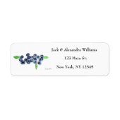 Blauwbessen Blauwe bosbessen Vers natuur Bladeren Etiket (Voorkant)