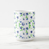 Blauwbessen, bosbessen, waterverf, fruitkunst koffiemok (Center)