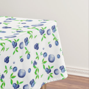Blauwbessen, bosbessen, waterverf, fruitkunst  tafelkleed