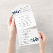 Blauwbessen brengen zomervakantie met oostenrijk all in one uitnodiging (Afscheurbaar)