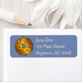 Blauwbessen Cake Donut Doughnut Breakfast Food Etiket (Insitu)