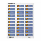 Blauwbessen Cake Donut Doughnut Breakfast Food Etiket (Full Sheet)