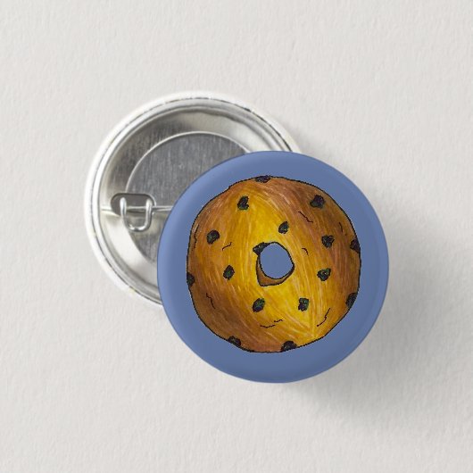 Blauwbessen Cake Donut Doughnut Breakfast Food Ronde Button 3,2 Cm (Voorkant /achterkant)
