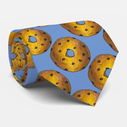 Blauwbessen Cake Donut Doughnut Foodie Breakfast S Stropdas (Opgerold)