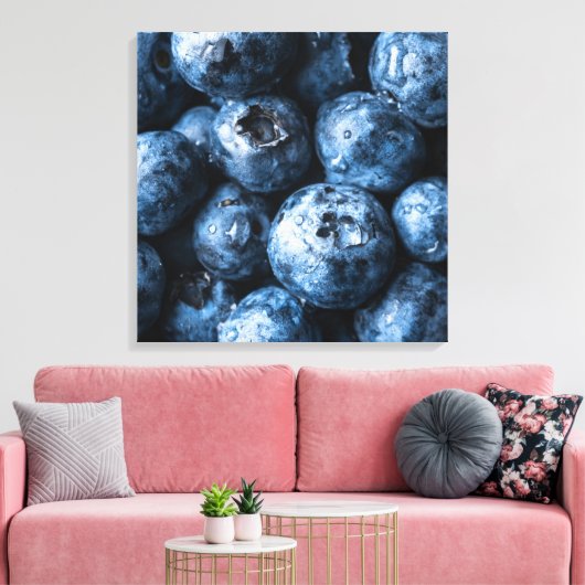 Blauwbessen Canvas Afdruk (Insitu (Woonkamer))