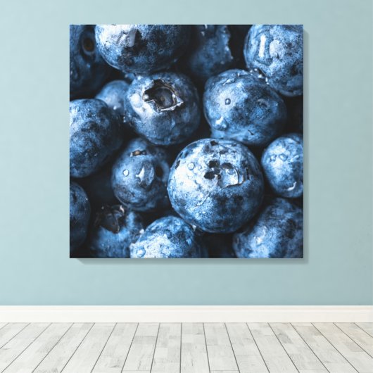 Blauwbessen Canvas Afdruk (Insitu (Houten vloer))