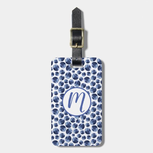 Blauwbessen Druk fruit af Bagagelabel (Voorkant verticaal)