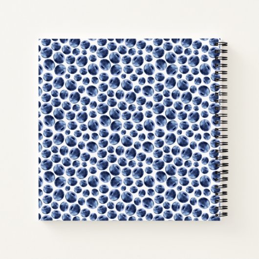 Blauwbessen Druk fruit af Notitieboek (Achterkant)