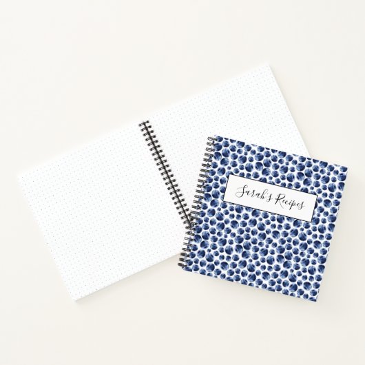 Blauwbessen Druk fruit af Notitieboek (Binnen)