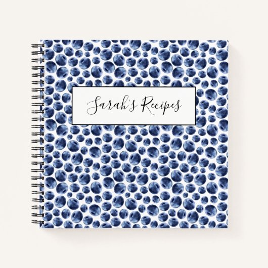 Blauwbessen Druk fruit af Notitieboek (Voorkant)