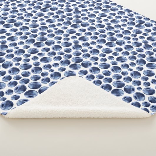 Blauwbessen Druk fruit af Sherpa Deken (3/4)