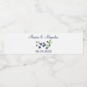 Blauwbessen en bosbessen eten zomerbruiloft waterfles etiket (Enkel label)