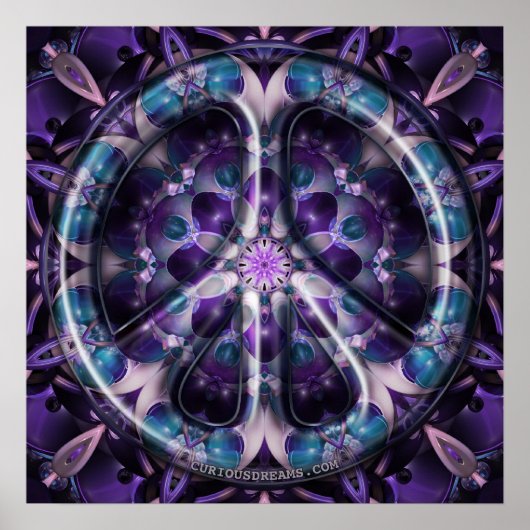 Blauwbessen en Cream Peace Poster (Voorkant)