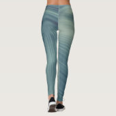 Blauwbessen en crème alles-over-druk Leggings (Achterkant)