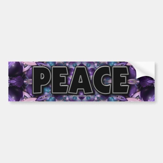 Blauwbessen en room, vrede bumpersticker (Voorkant)