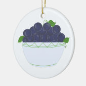 Blauwbessen in een Dish Keramisch Ornament (Links)