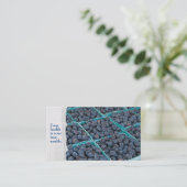 Blauwbessen in turkooisboxen visitekaartje (Staand voorkant)