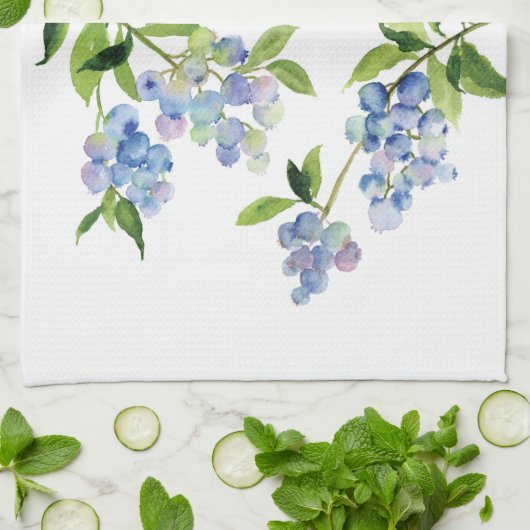 Blauwbessen, keukenhanddoeken